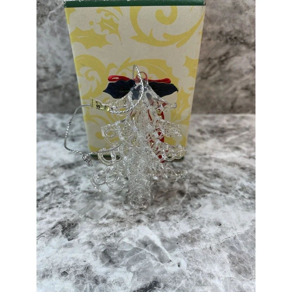 Spun Glass Hanging Christmas Ornament Christmas Tree 🎄 NIB Vintage Russ